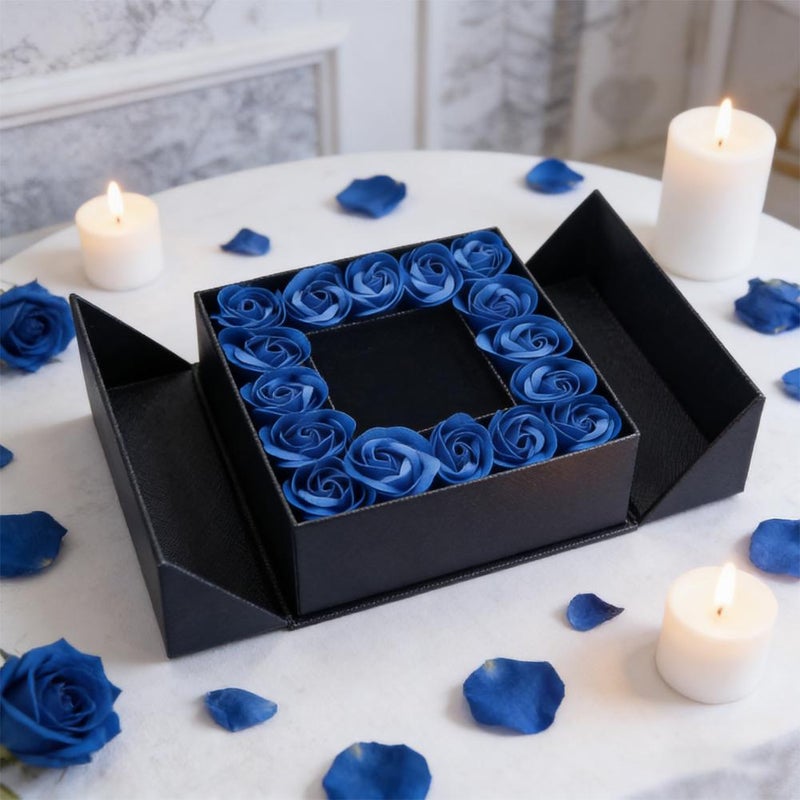 Rose Ring Necklaces Bracelets Box Jewelry Gifts Box,Eternal Roses Gift Boxes,Valentine's Day Christmas Thanksgiving Birthday Romantic for Her Women Wife Mom Girlfriend - Image 2